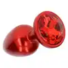 Toyz 4 Lovers - Plug Deep Red. Piękny metalowy czerwony korek analny z kolekcji Fetish Art.