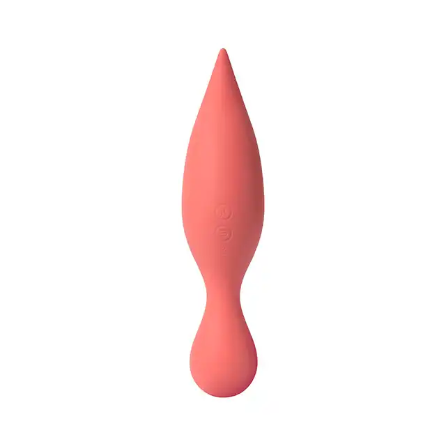 Svakom - Siren Vibrator Coral USB. Niezwykły dwustronny wibrator do stymulacji łechtaczki. Delikatne języczki i aż 25 kombinacji