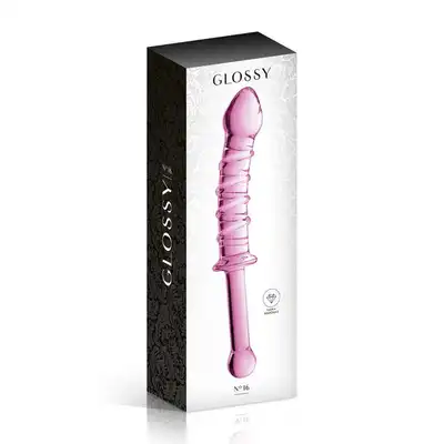 Glossy Toys - No.16 Pink Dildo. Szklane ozdobne dwustronne dildo