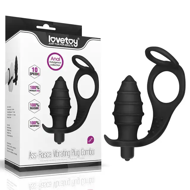 LoveToy - Ass Rasca Prostate Vibrating Plug Combo - zabawka do stymulacji analnej