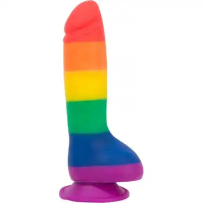 Addiction - Justin Rainbow Silicone Dildo - 20 centymetrowe niezwykłe dildo w kolorach tęczy!