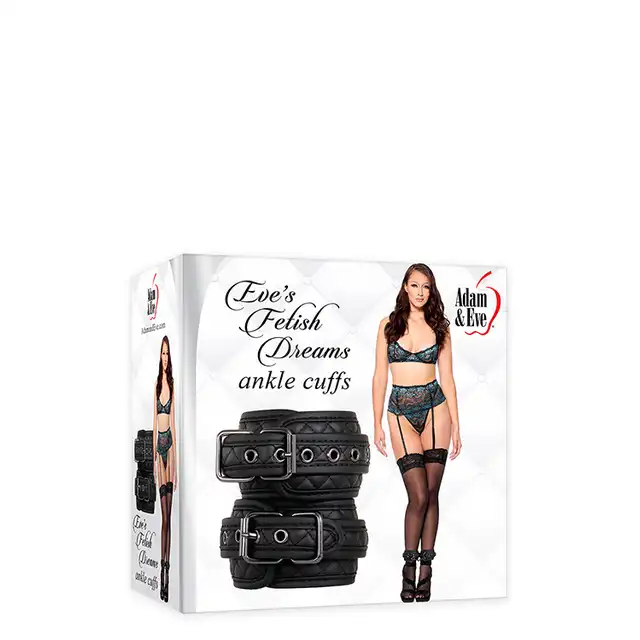 Adam &amp; Eve - Eves Fetish Dreams Ankle Cuffs. Eleganckie kajdanki na nogi z wegańskiej skóry
