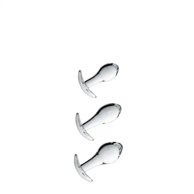 Glossy Toys - No.17 Set Butt Plug. Zestaw treningowy szklanych korków analnych