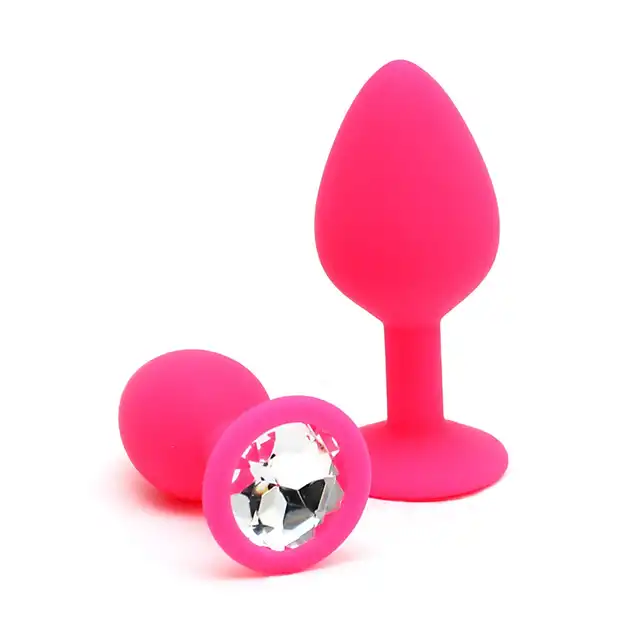 Rimba - Berlin Bling Butt Plug Duo Set. 2-częściowy zestaw treningowy wtyczek analnych z kryształkami. Gładki silikon