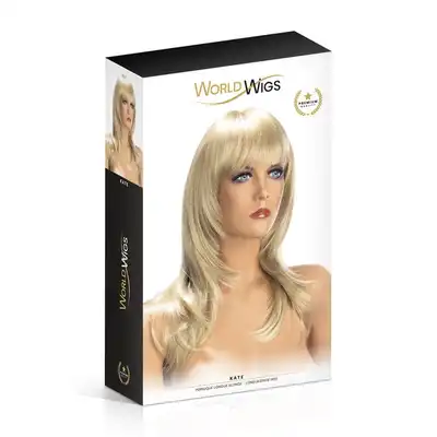 World Wigs - Kate Blond. Peruka blond z grzywką ok. 60 cm długości