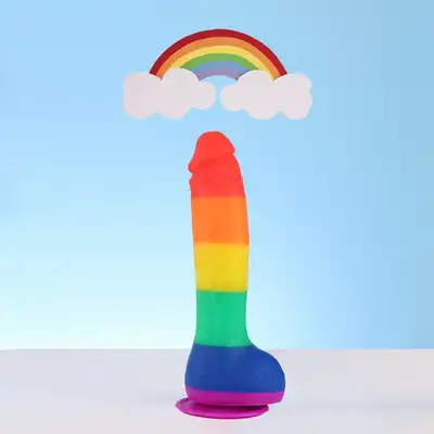 NsNovelties - Colours Pride Edition 8 Rainbow. Realistyczne dildo z przyssawką 6,8 cm średnicy