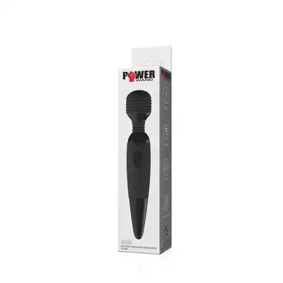 Powerwand - Supermocna, elegancka, czarna różdzka. 25cm. Silikon medyczny. Generator orgazmów w twoich rękach.