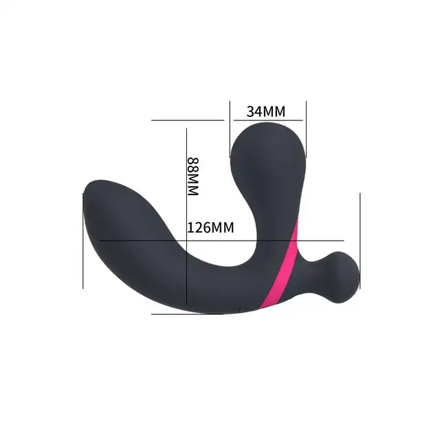 Boss Series - Stymulator - Prostate Massager Dual Vibr. Zdalnie sterowany stymulator prostaty lub łechtaczki ładowany na USB. 10 funkcji