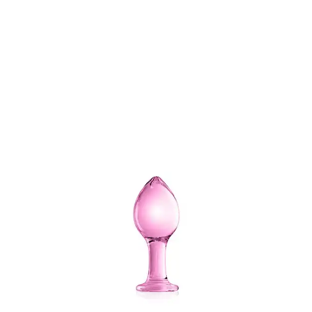 Glossy Toys - No.32 Pink Buttt Plug. Wtyczka analna z różowego szkła zdobiona na końcu