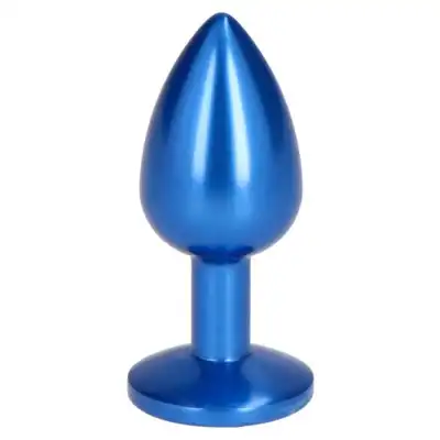 Toyz 4 Lovers - Plug Pleasure Night. Niezwykły metalowy niebieski korek analny z kryształem ozdobnym. 7 cm