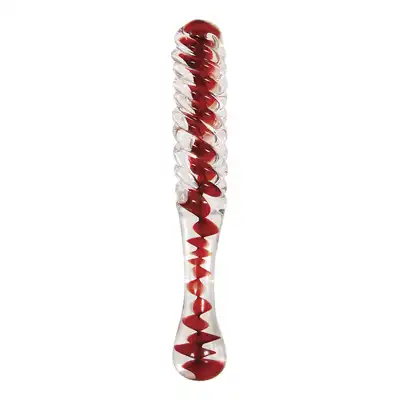 A&amp;E EVES SWEETHEART SWIRL GLASS DILDO