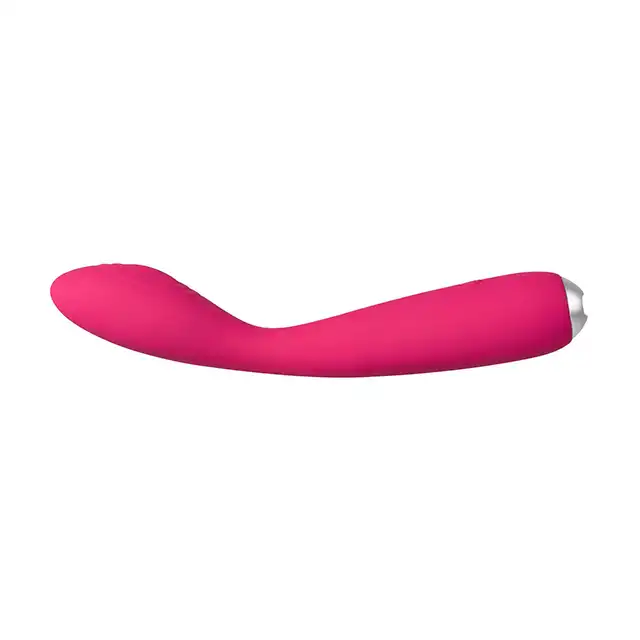 Svakom - Iris Vibrator Plum Red USB. Wibrator do stymulacji punktu G i łechtaczki. Super wygięcie