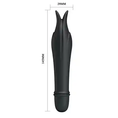 Pretty Love - Edward Vibrator Black. Uroczy mini wibratorek z silikonu do stymulacji łechtaczki