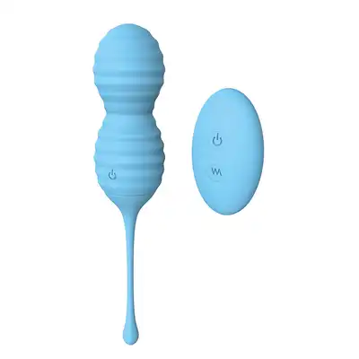 Dream Toys - Pleasure Balls&amp;Eggs Beehive. Prążkowane jajeczko wibrujące z pilotem. Gładki silikon
