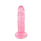 Pure Jelly - Gode Jelly Rose L. Elastyczne różowe żelowe dildo z przyssawką 18 cm długości 3,5 średnicy