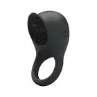Pretty Love - Ring Shaking II USB. Niesamowity silikonowy ring z ruchomym języczkiem w kolorze czarnym. 