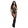 Le Desir - Lace Suspender O/S. Seksowny i elegancki czarny bodystocking 