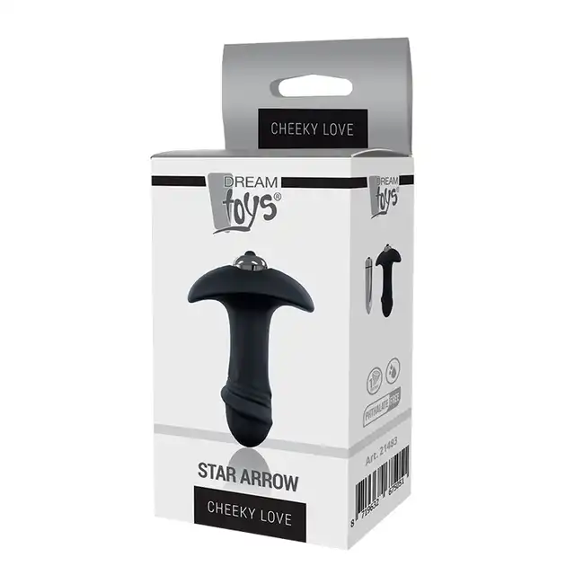 Dream Toys - Cheeky Love Single Speed Star Arrow Plug - duży korek analny z wyjmowanym wibrującym pociskiem. Gwarancja niebywałych emocji!