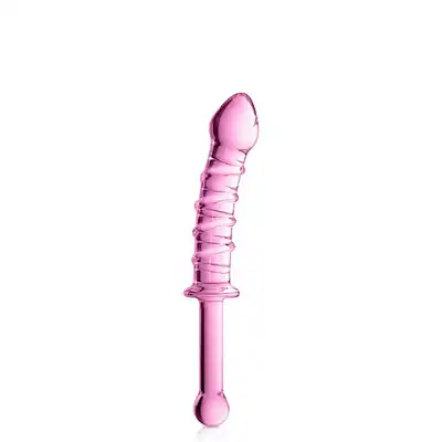 Glossy Toys - No.16 Pink Dildo. Szklane ozdobne dwustronne dildo