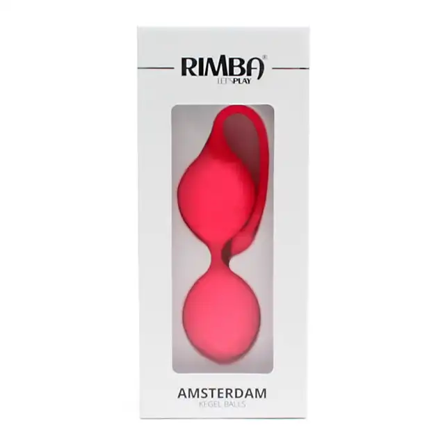 Rimba - Amsterdam Kegel Balls. Kulki gejszy wykonane z gładkiego silikonu 84 gramy. Wygodny sznureczek