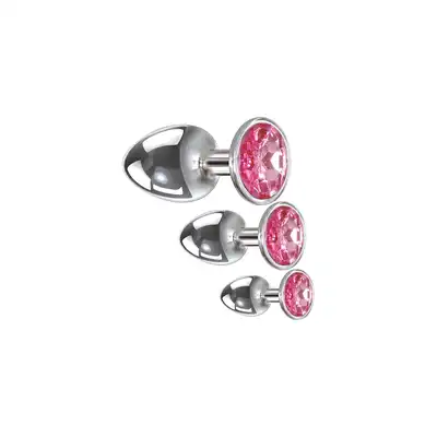 A&amp;E ADAMS PINK GEM ANAL PLUG SET