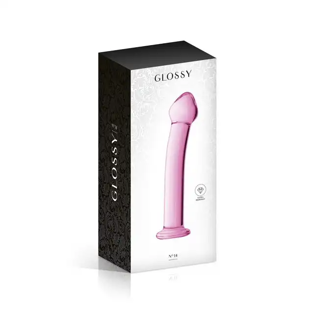 Glossy Toys - No.16 Pink Dildo Point G. Eleganckie szklane dildo do stymulacji punktu G