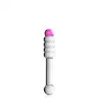 Glossy Toys - No.11 Dildo. Oryginalne i stymulujące szklane dildo z różowym akcentem