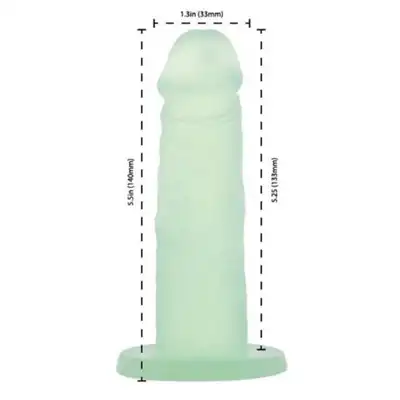 Addiction - Cocktails Silicone Dildo - Mint Mojito - 14 centymetrowe dildo w elektryzującym kolorze miętowym