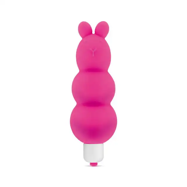 My First - Teddy Pink. Uroczy silikonowy wibrator. Idealny do stymulacji łechtaczki. Różowy 12,2 cm