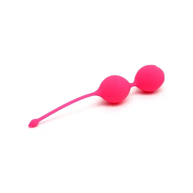 Rimba - Amsterdam Kegel Balls. Kulki gejszy wykonane z gładkiego silikonu 84 gramy. Wygodny sznureczek