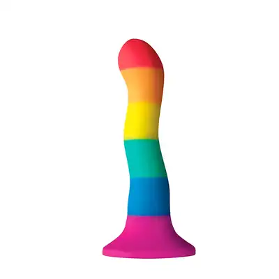 NsNovelties - Colours Pride Edition. Tęczowe, faliste dildo z super przyssawką 