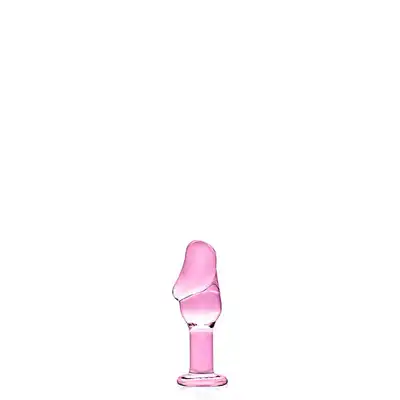 Glossy Toys - No.24 Pink Buttt Plug. Szklana wtyczka analna w kształcie penisa