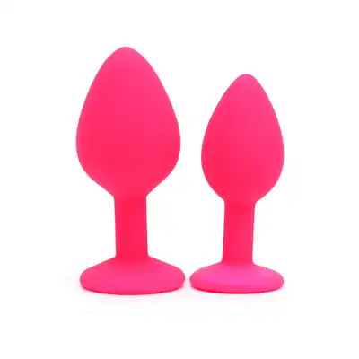 Rimba - Berlin Bling Butt Plug Duo Set. 2-częściowy zestaw treningowy wtyczek analnych z kryształkami. Gładki silikon