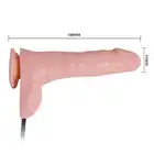 Baile - Inflatable Dildo 18,5 cm. Mocno rozpychające nadmuchiwane dildo z przyssawką i pompką ręczną 