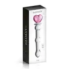 Glossy Toys - No.21 Heart Dildo. Urocze szklane dildo z różowym serduszkiem. Analno-waginalne