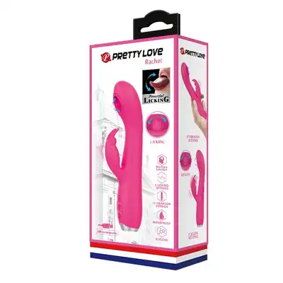 Wibrator Rachel - wibrator z opcją 12 wibracji oraz lizaniem