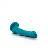Temptasia - Reina Teal. Nowoczesne dildo z miękkiego silikonu 14 cm. Idealne do uprzęży. Mocna przyssawka
