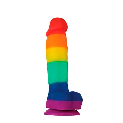 Ns Novelties - Colours Pride Dildo 17,7 cm. Tęczowe dildo z silikonu premium, świetna przyssawka.