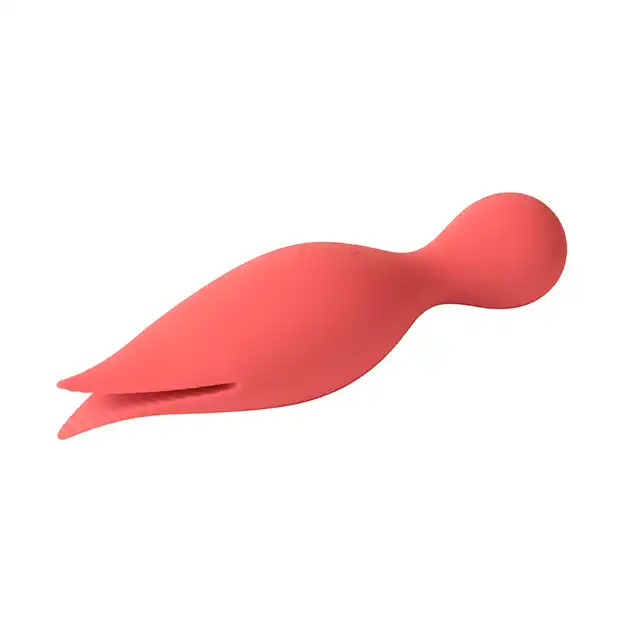 Svakom - Siren Vibrator Coral USB. Niezwykły dwustronny wibrator do stymulacji łechtaczki. Delikatne języczki i aż 25 kombinacji