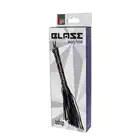 Blaze - Whip Purple - czarny bat skórzany z eleganckim tłoczeniem