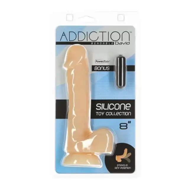 Addiction - David Flexible Dildo - 20 centymetrowe gibkie dildo 