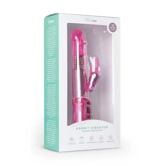 Easy Toys - Ultimate Rabbit Vibrator Pink. Wibrator króliczek z rotacyjnymi kulkami. G-Spot i 12 programów.
