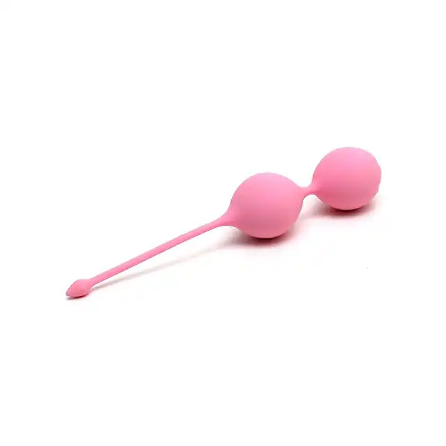 Rimba - Amsterdam Kegel Balls. Kulki gejszy wykonane z gładkiego silikonu 84 gramy. Pastelowy róż