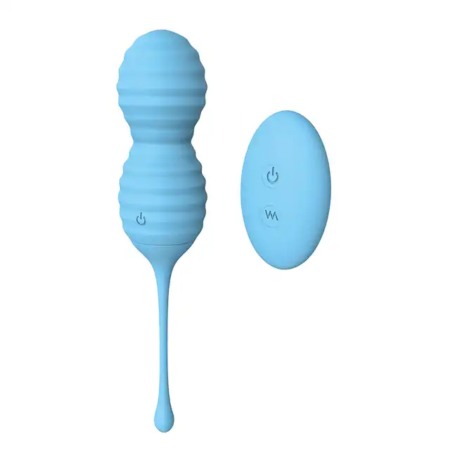 Dream Toys - Pleasure Balls&amp;Eggs Beehive. Prążkowane jajeczko wibrujące z pilotem. Gładki silikon