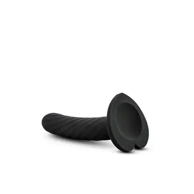 Blush - Temptasia Twist Medium. Silikonowy plug o profilowanej powierzchni i podstawie w kształcie serca