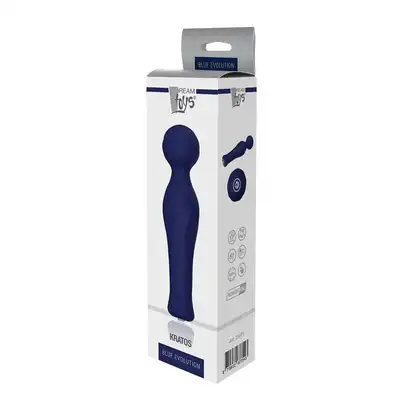 Dream Toys - Kratos Wand - niebieski wibrator z wieloma funkcjami wibracji zapewniającymi rozkosz!