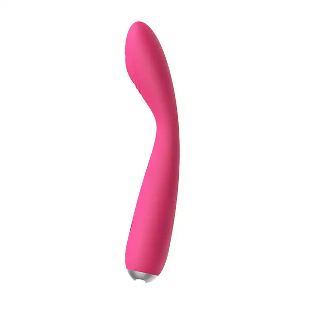Svakom - Iris Vibrator Plum Red USB. Wibrator do stymulacji punktu G i łechtaczki. Super wygięcie