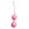 Rimba - Amsterdam Kegel Balls. Kulki gejszy wykonane z gładkiego silikonu 84 gramy. Pastelowy róż