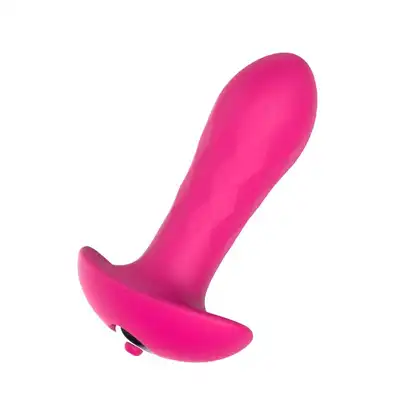 My First - Hush Pink Plug. Różowa wtyczka analna z fakturą w romby i mocnymi wibracjami