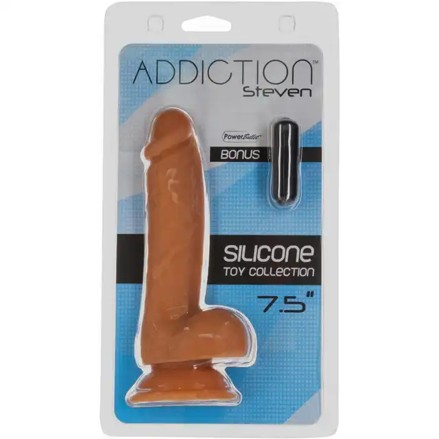 Addiction - Steven Dildo With Suction Cup - 19 centymetrowe, niesamowite dildo